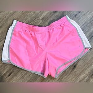 Danskin Now Women’s Athletic Shorts XL (16-18) Neon Pink Running Gym Activewear